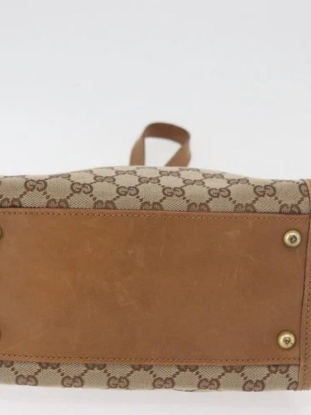 GUCCI GG Canvas Shoulder Bag Beige Gold 110292 Auth 182469 - Picture 9 of 16
